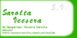 sarolta vecsera business card